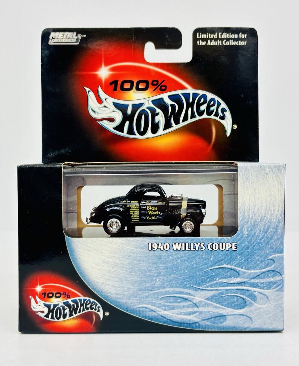 100% Hot Wheels 1940s Willys Coupe Black Metal Collection Black Box 54552 Sealed
